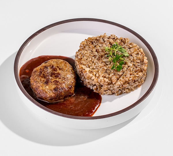 Фото Котлета домашняя с гречкой Бизнес ланч (доставка)