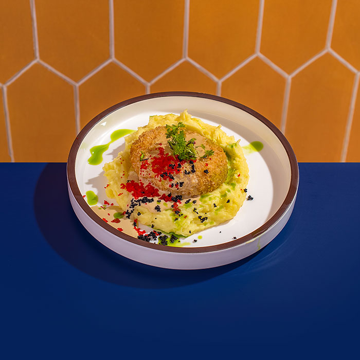 Фото Крабкейк с картофельным кремом