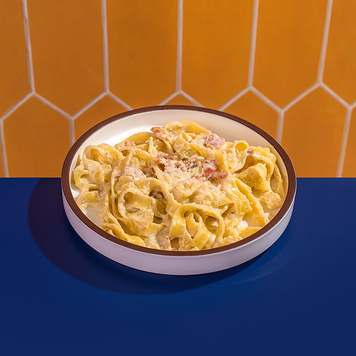 Фото Паста карбонара с беконом