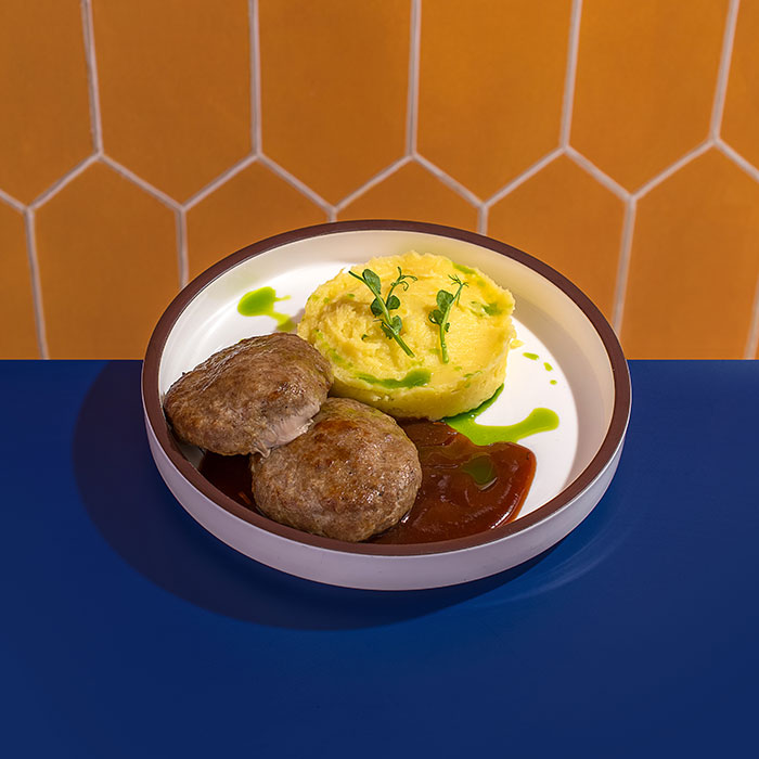 Фото Котлета домашняя с картофельным пюре